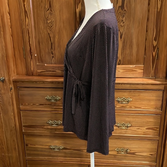 Maternity top navy dotted top sz XL - Picture 4 of 9